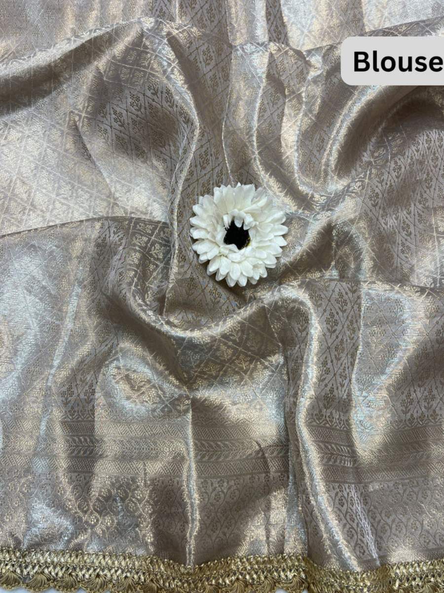Silver Grey Brocade