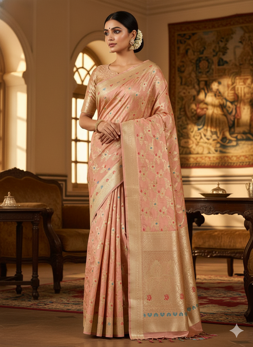 Peach Katan Silk