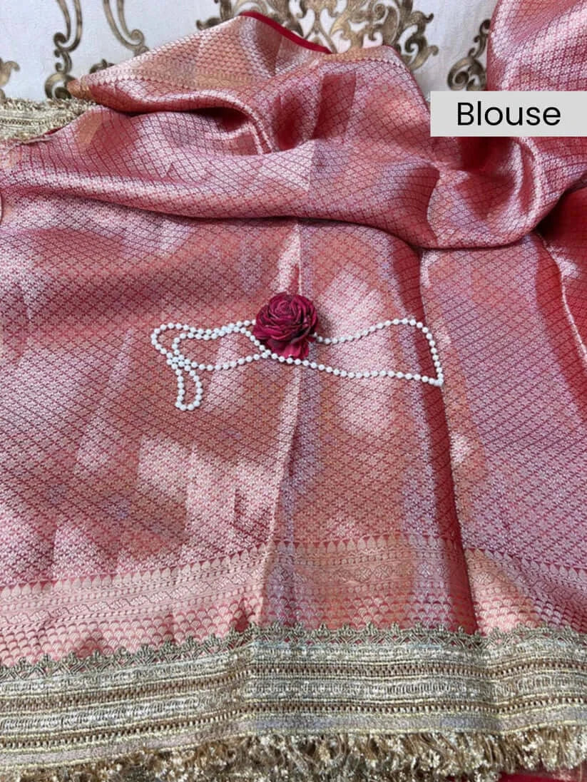 Hot Pink brocade blouse
