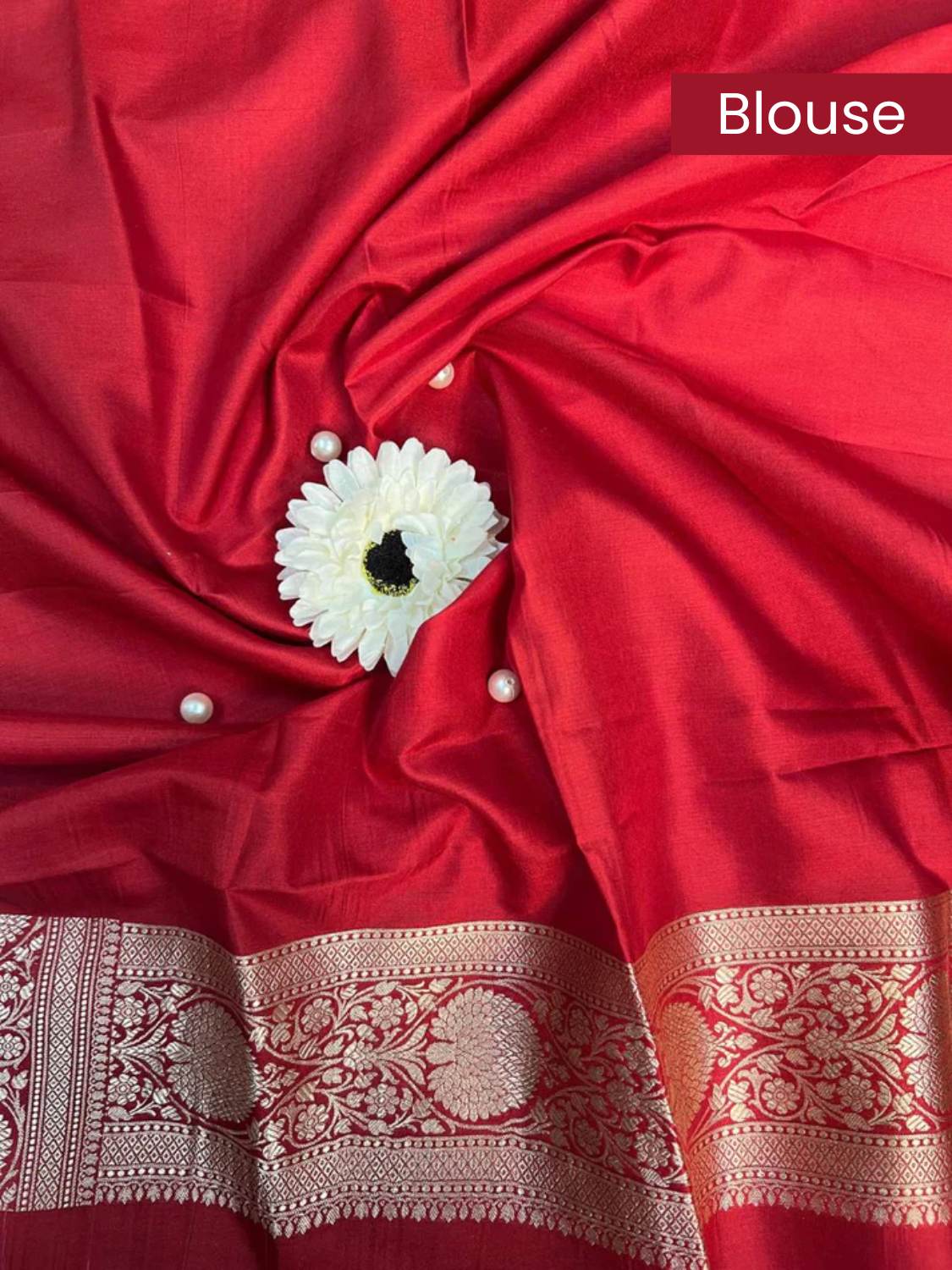 Red Katan Silk blouse