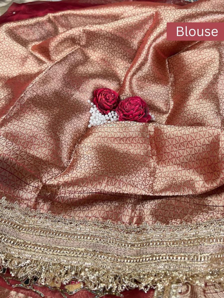 Maroon Brocade Blouse