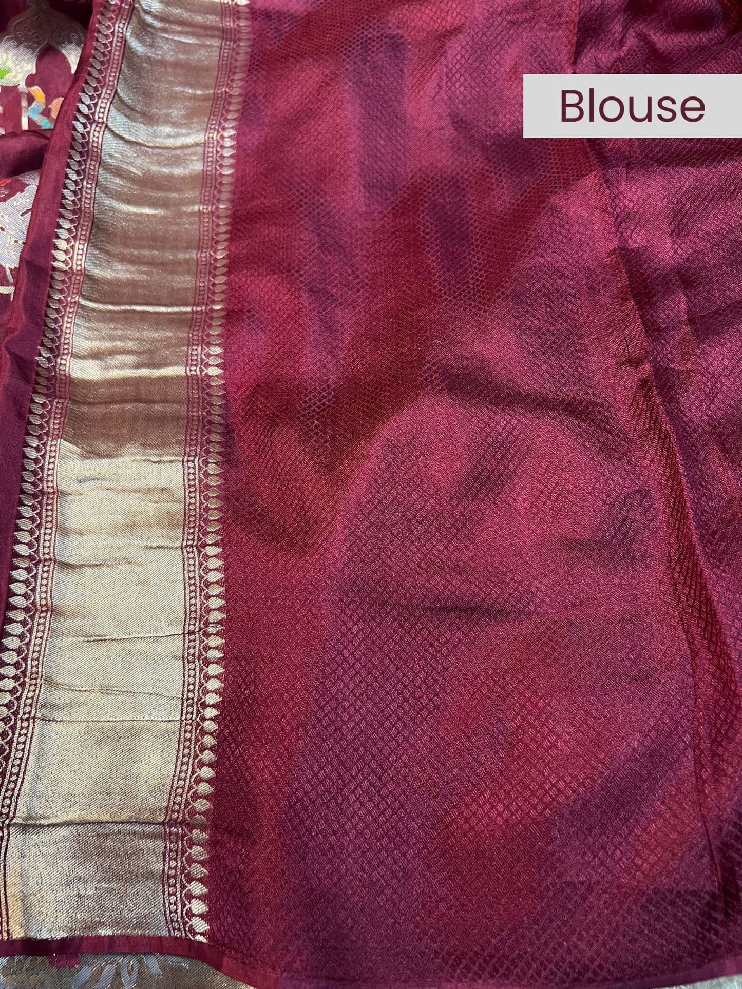 Elegant red blouse with a smooth finish, perfect for traditional and festive wear - mantavya banaras