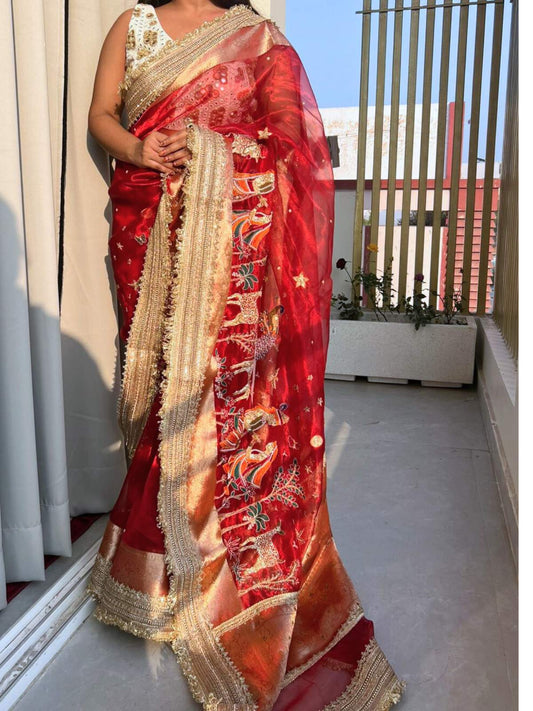 Royal Red Radha Krishna