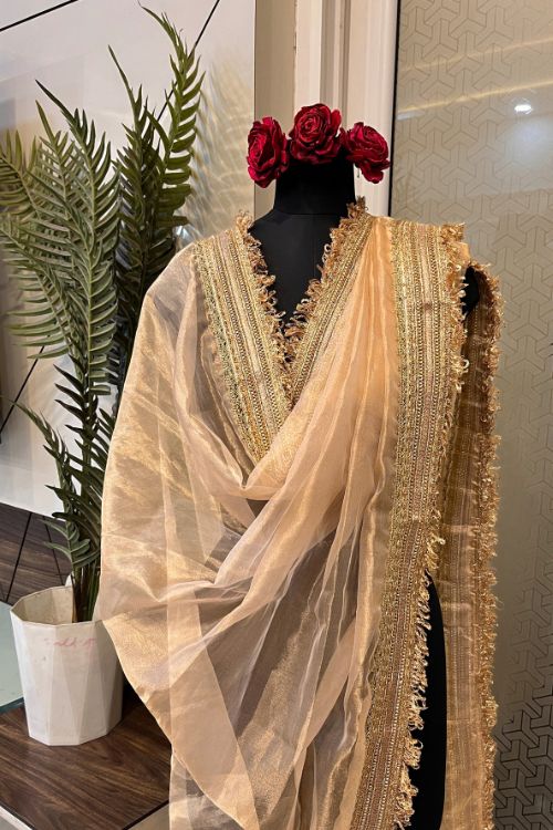 Golden Tissue Silk Dupatta
