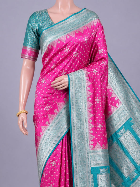 Pink Chiniya Silk