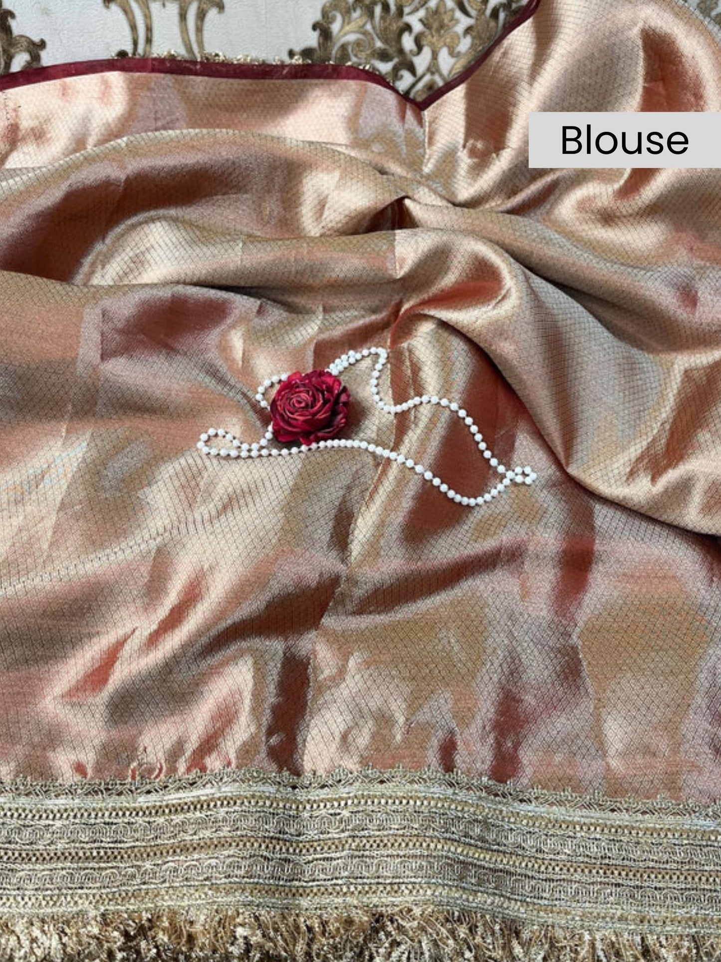 “Maroon Barat bridal saree with intricate traditional embroidery for weddings”