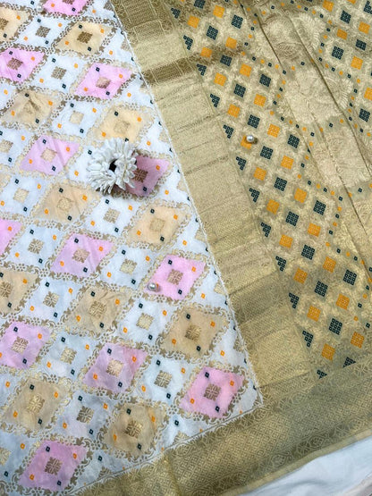 Ivory White Viscose Silk