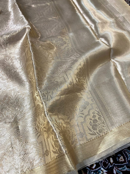 Golden Brocade  Tissue Silk