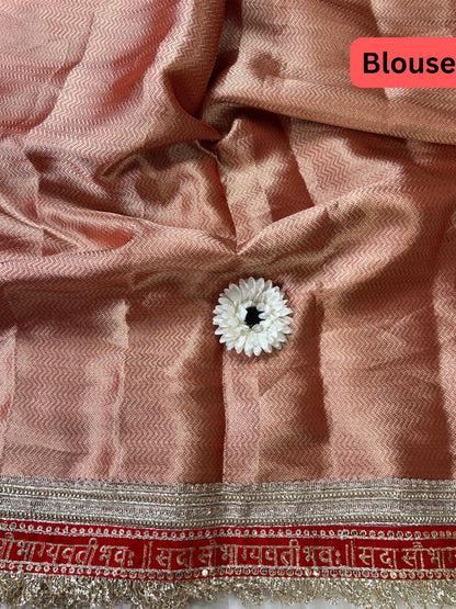 Royal Red Brocade Blouse