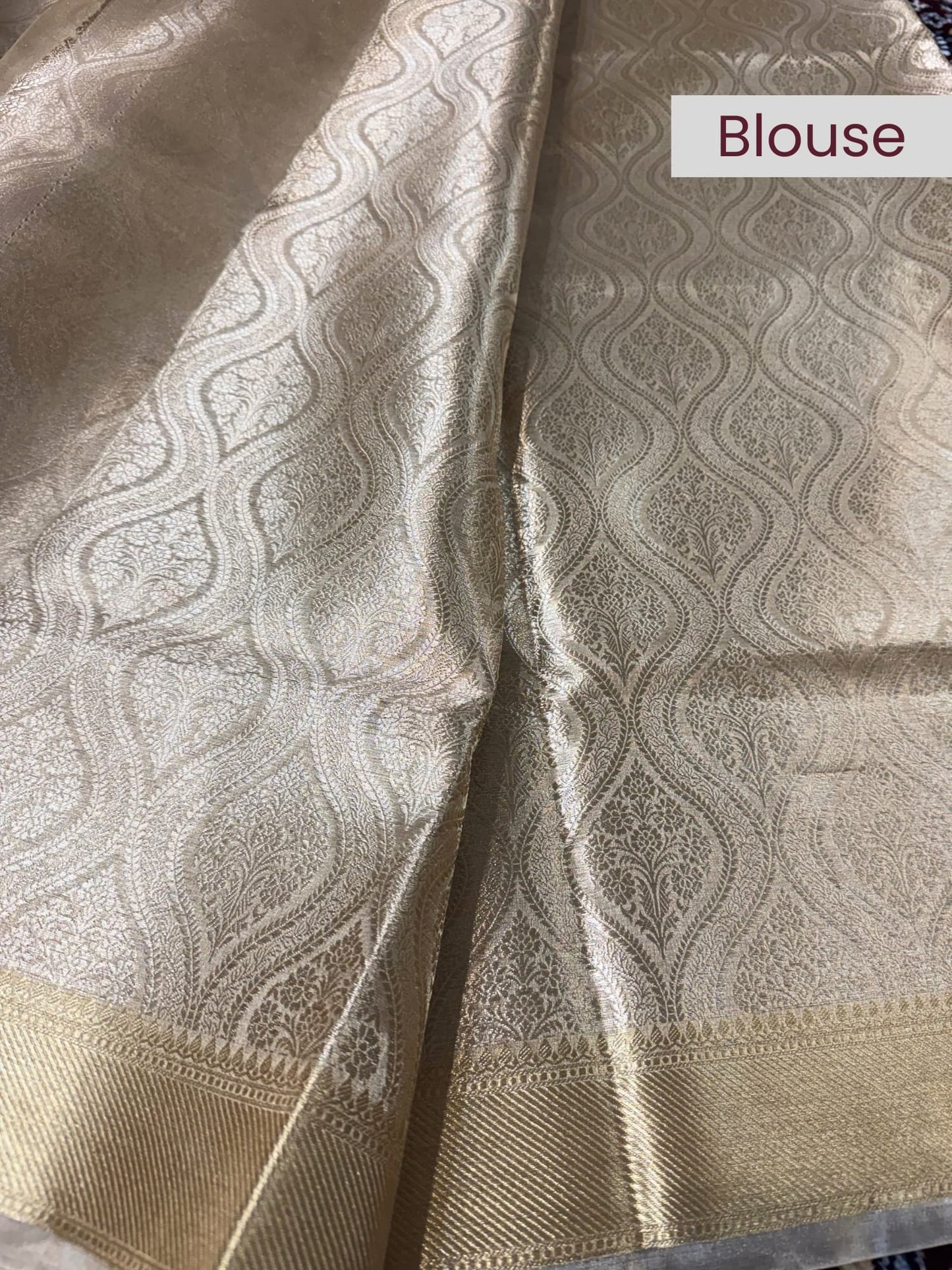 Golden Brocade Tissue Silk