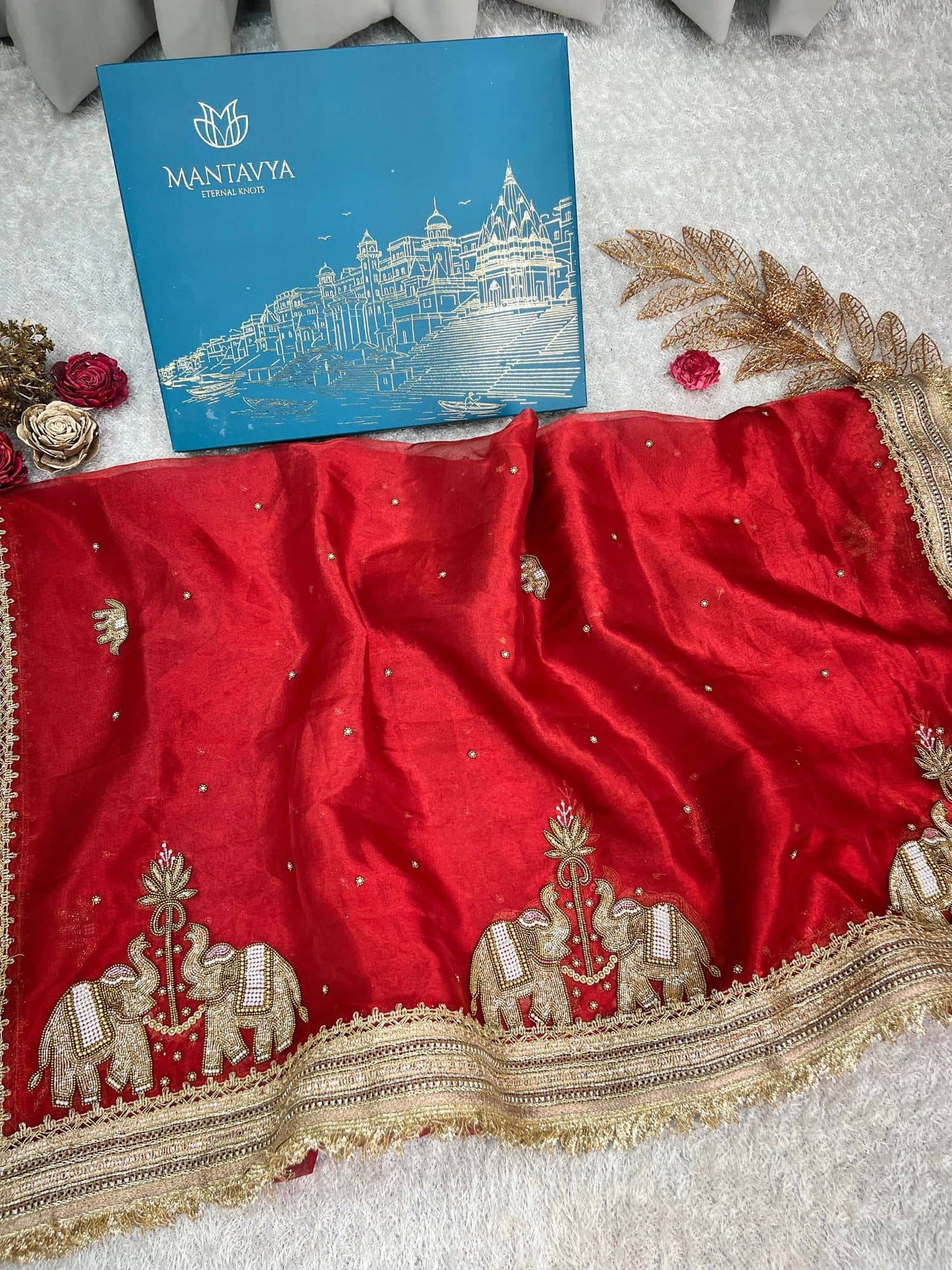 Royal Red Gajraj Dupatta