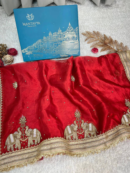 Royal Red Gajraj Dupatta