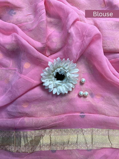 Pink Viscose Silk Blouse