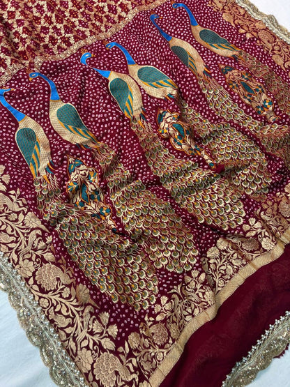 Maroon Bandhej