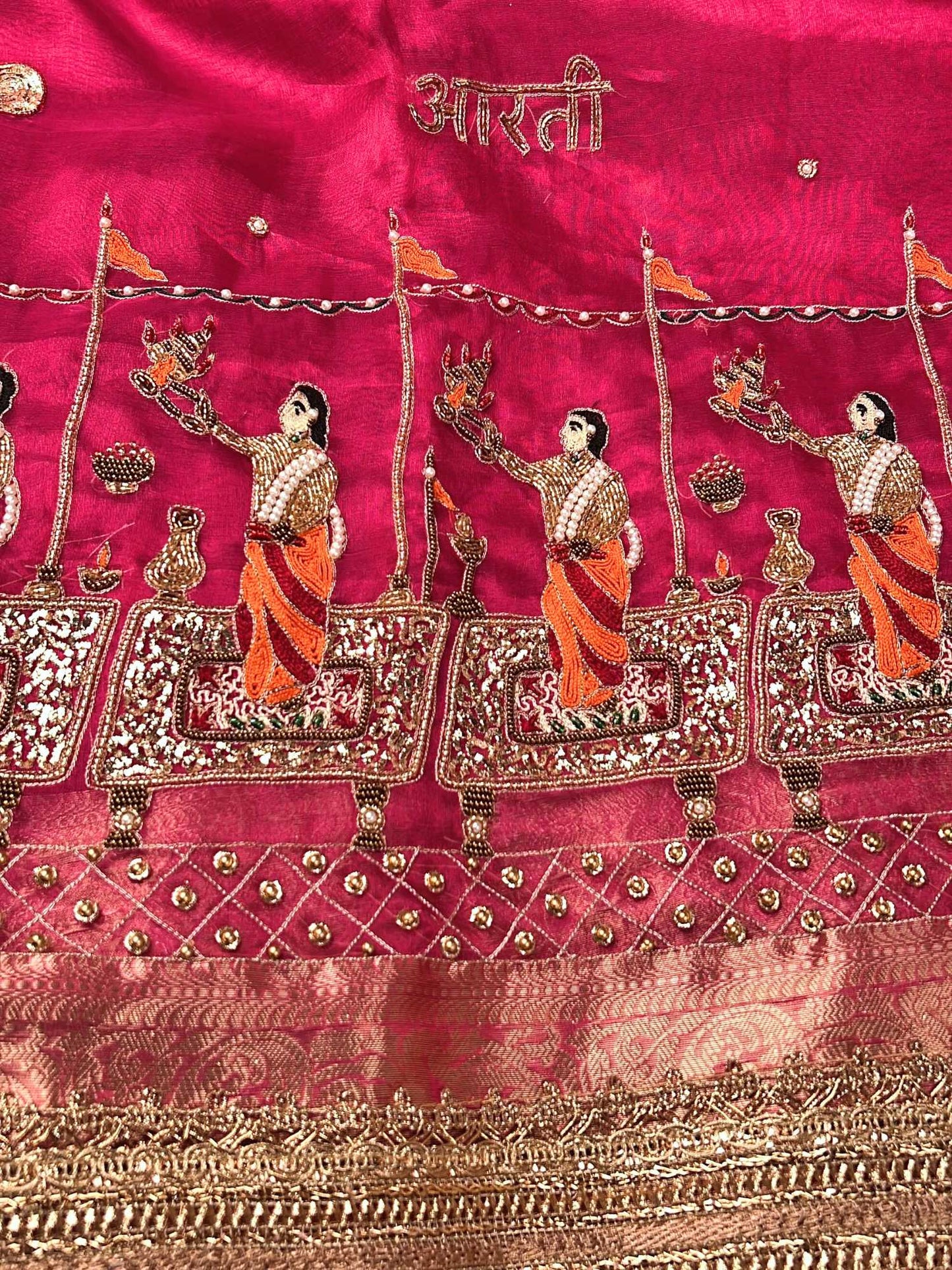 Hot Pink Ganga Aarti