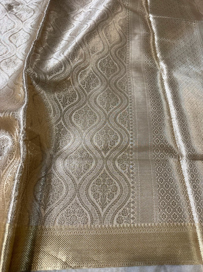Golden Brocade Tissue Silk