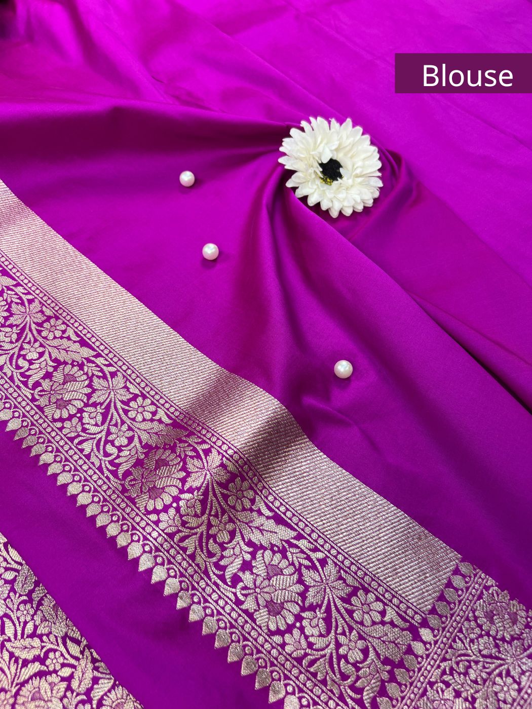 Magenta Purple Katan Silk Blouse