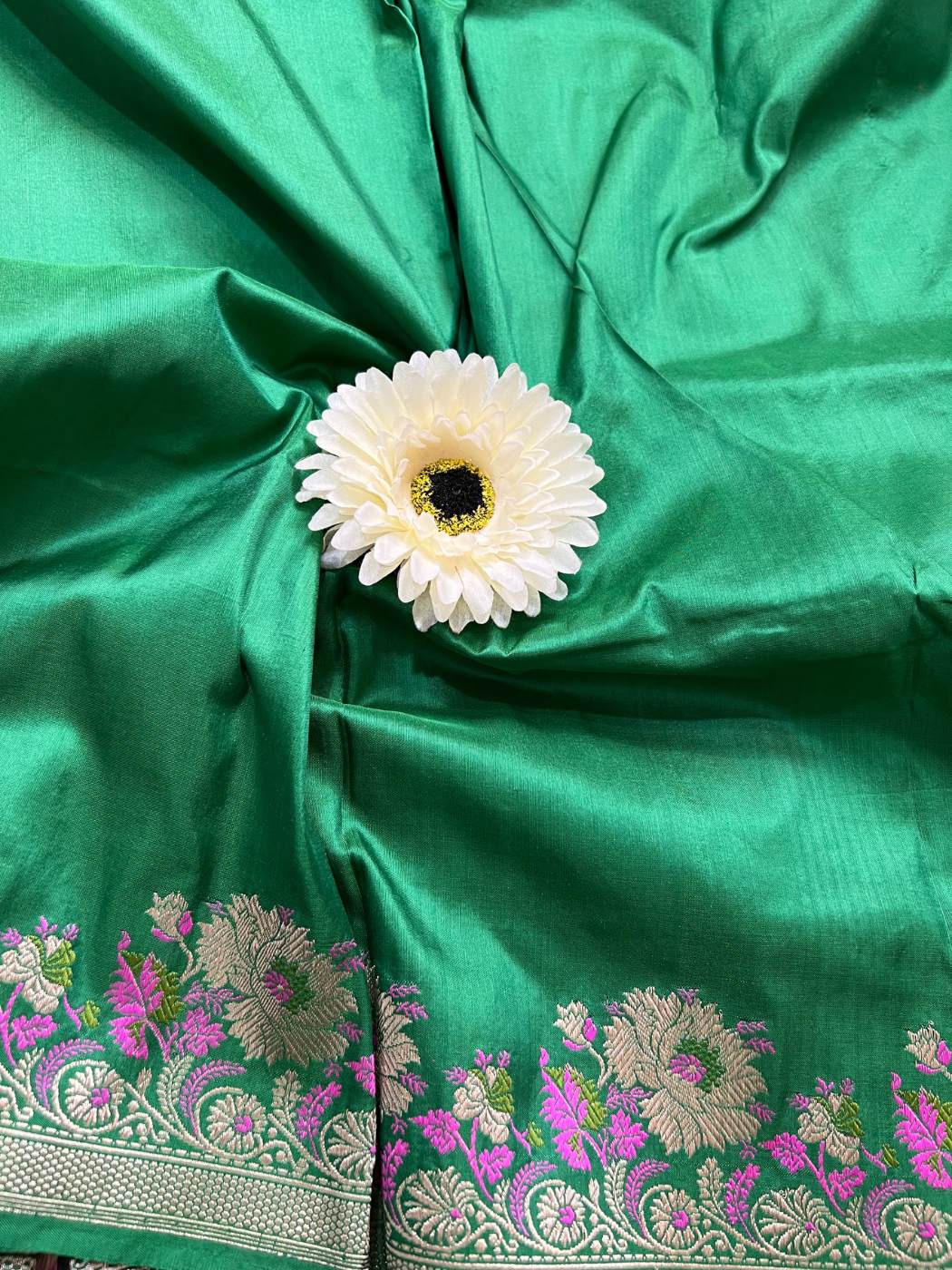 Bottle Green Katan Silk