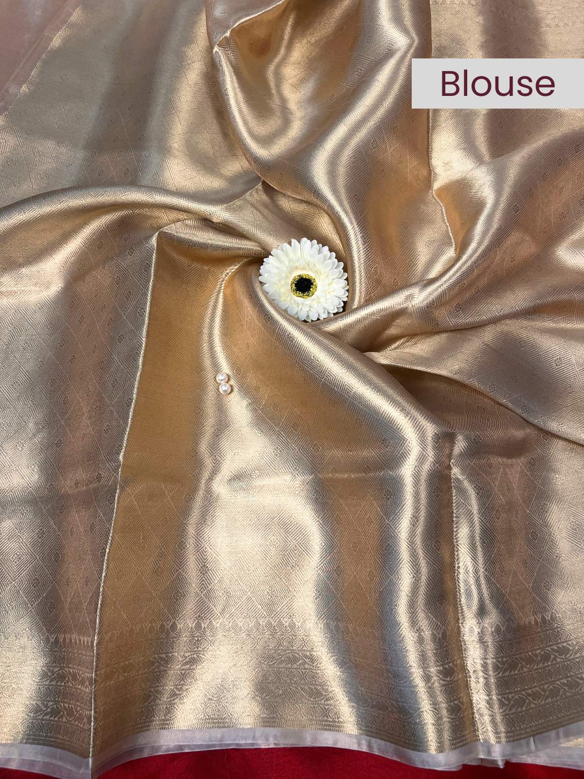 Antique Gold Brocade Tissue Silk