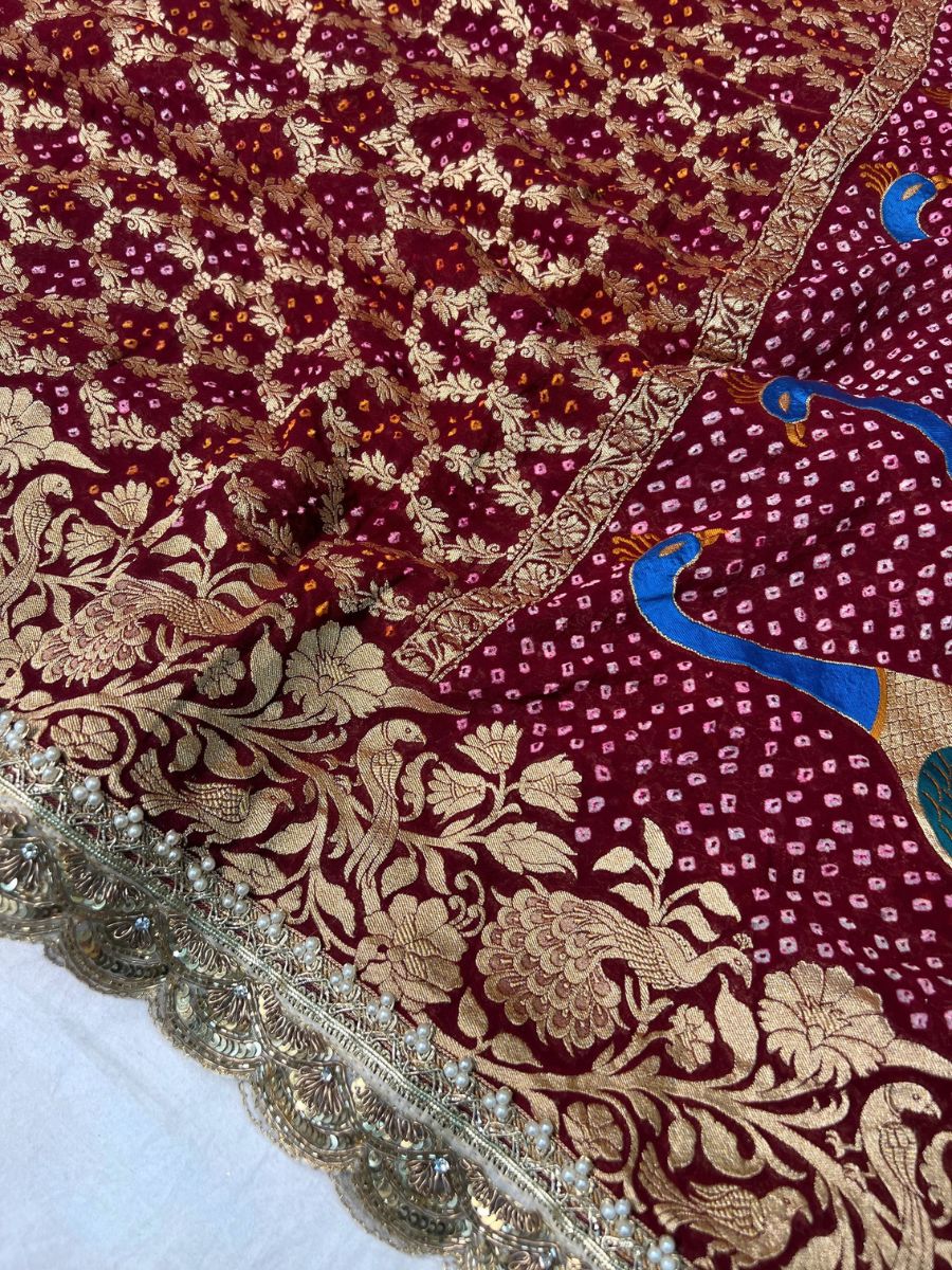 Maroon Bandhej