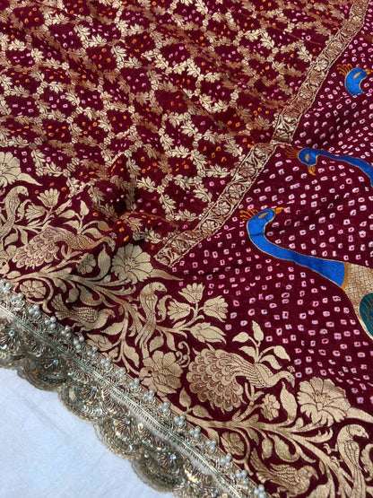 Maroon Bandhej