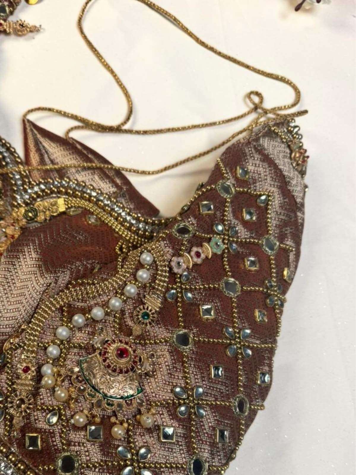 Dev Sena Banarasi tissue silk blouse with zari embroidery