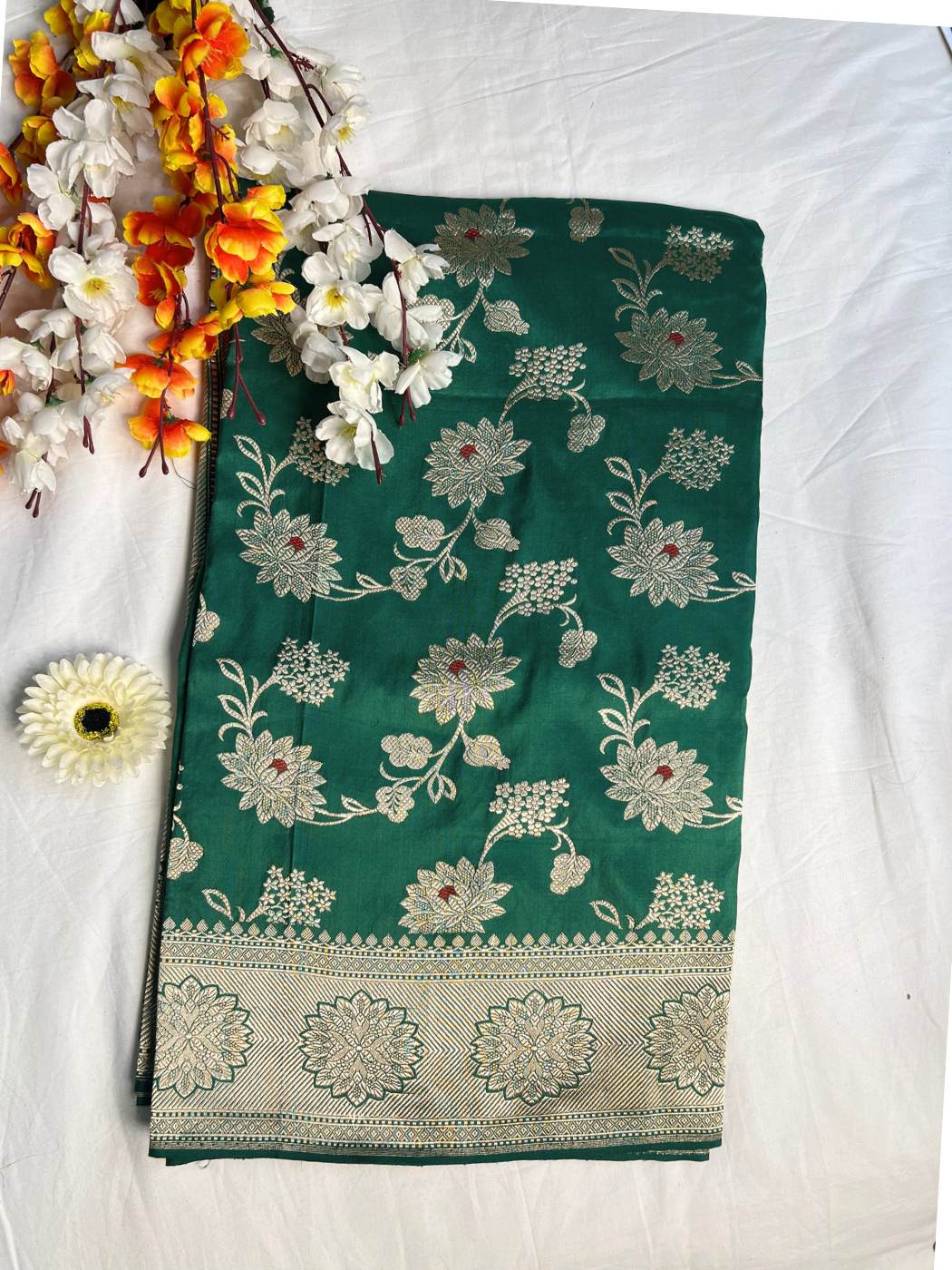 Dark Green Katan Silk