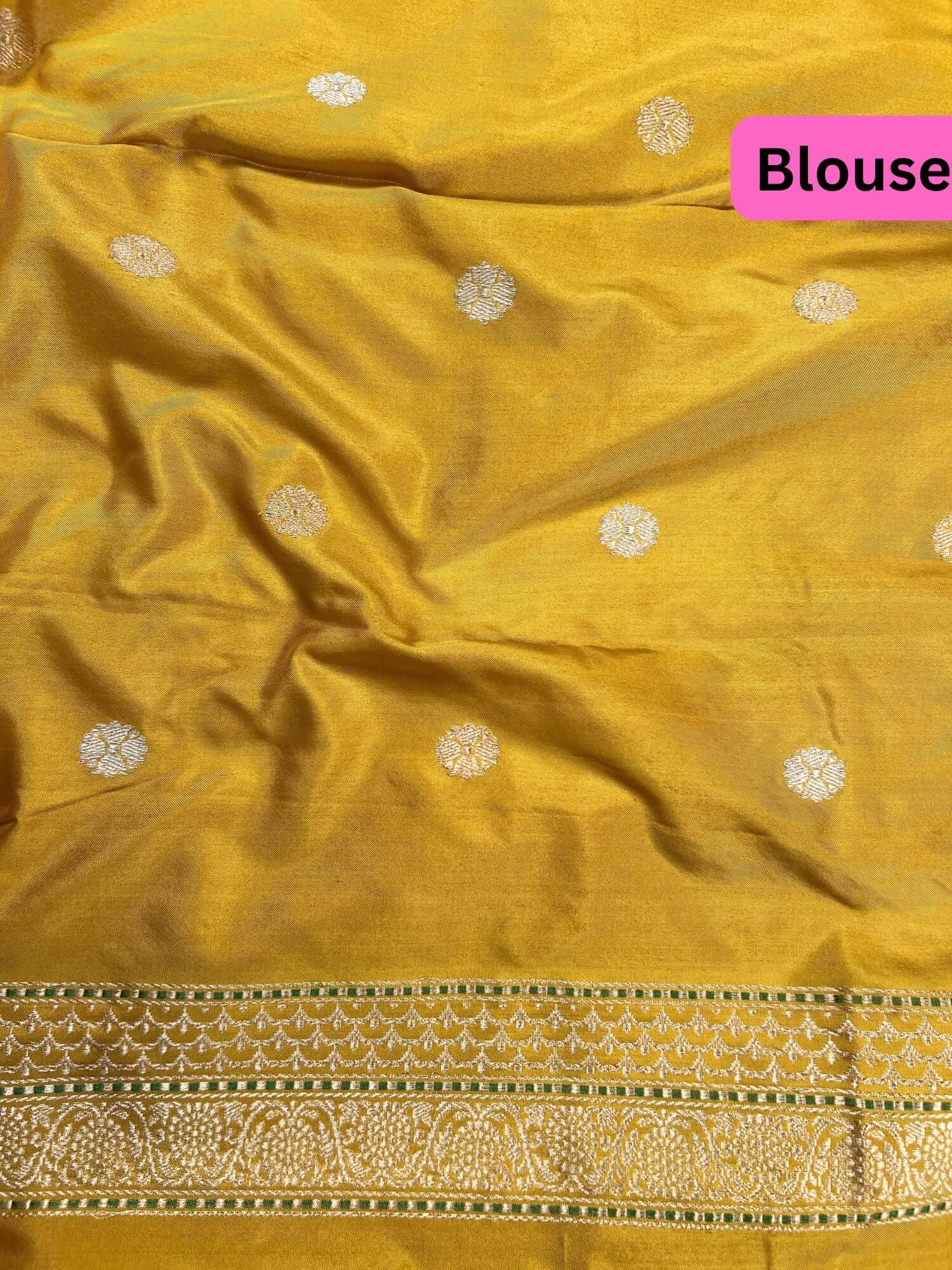 Yellow katan Silk Blouse