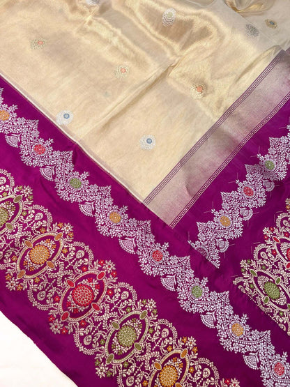 Ivory Gold Katan Silk