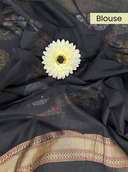 Black Cotton Jamdani