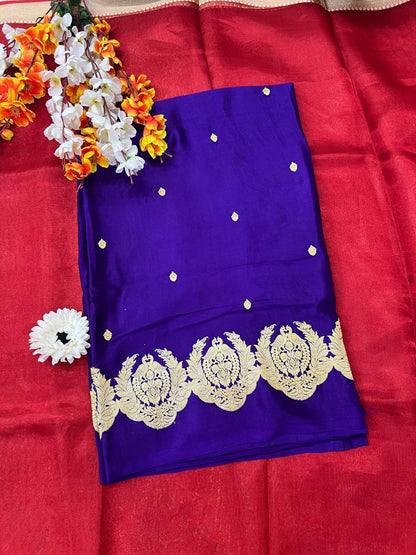 Purple Mashru Silk