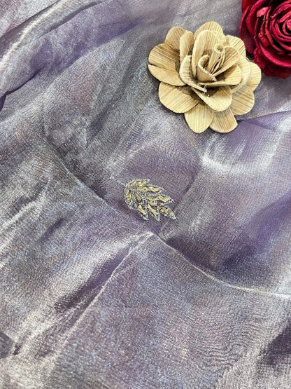Purple Tissue Silk Suit
