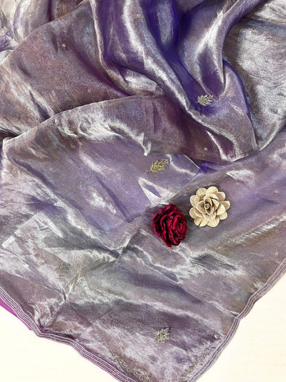 Purple Tissue Silk Suit
