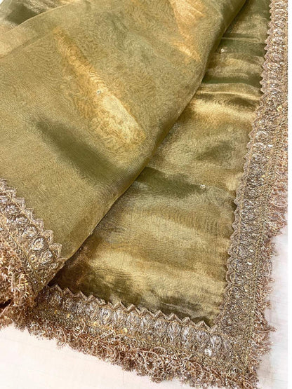 Green Tissue Silk Suit