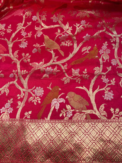 Hot Pink Katan Silk