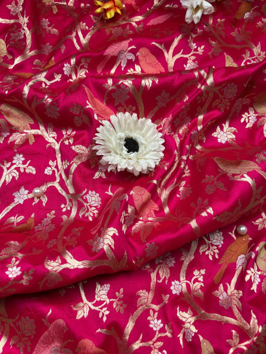 Hot Pink Katan Silk