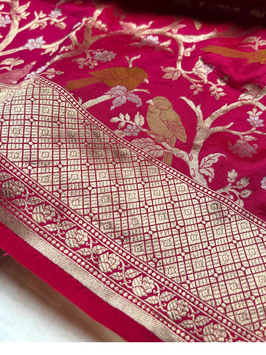 Hot Pink Katan Silk