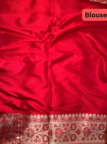 Royal Red Katan Silk Blouse