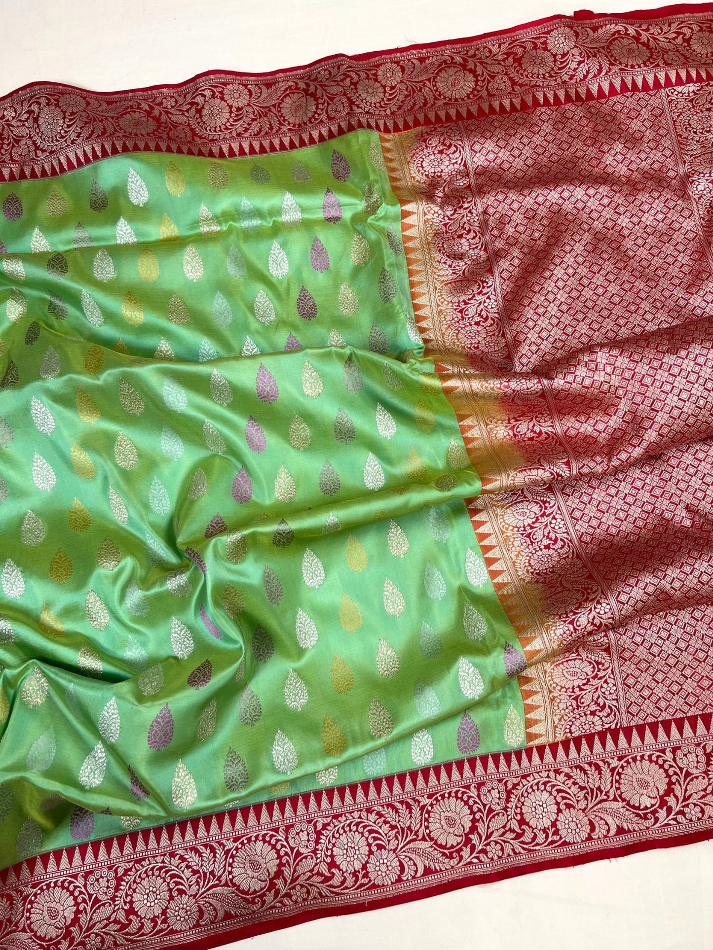 Mint Green Katan Silk