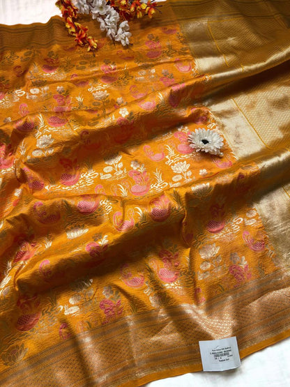 Mustard Yellow Katan Silk