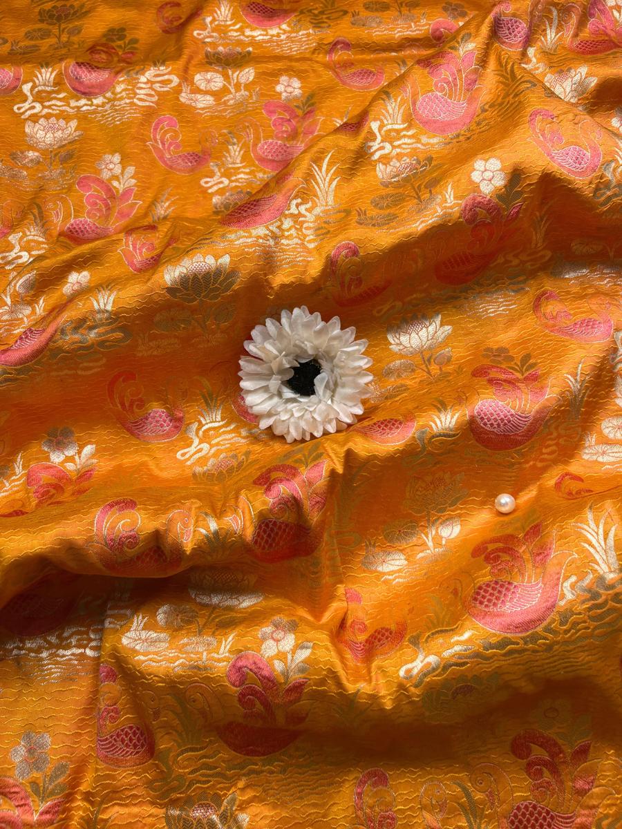 Mustard Yellow Katan Silk