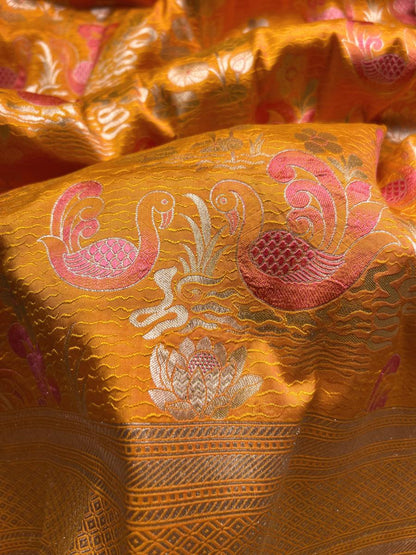 Mustard Yellow Katan Silk
