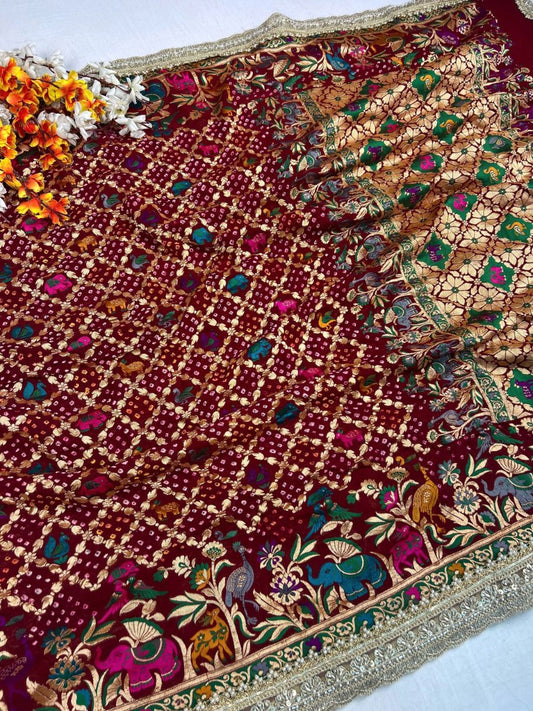 Maroon Bandhej
