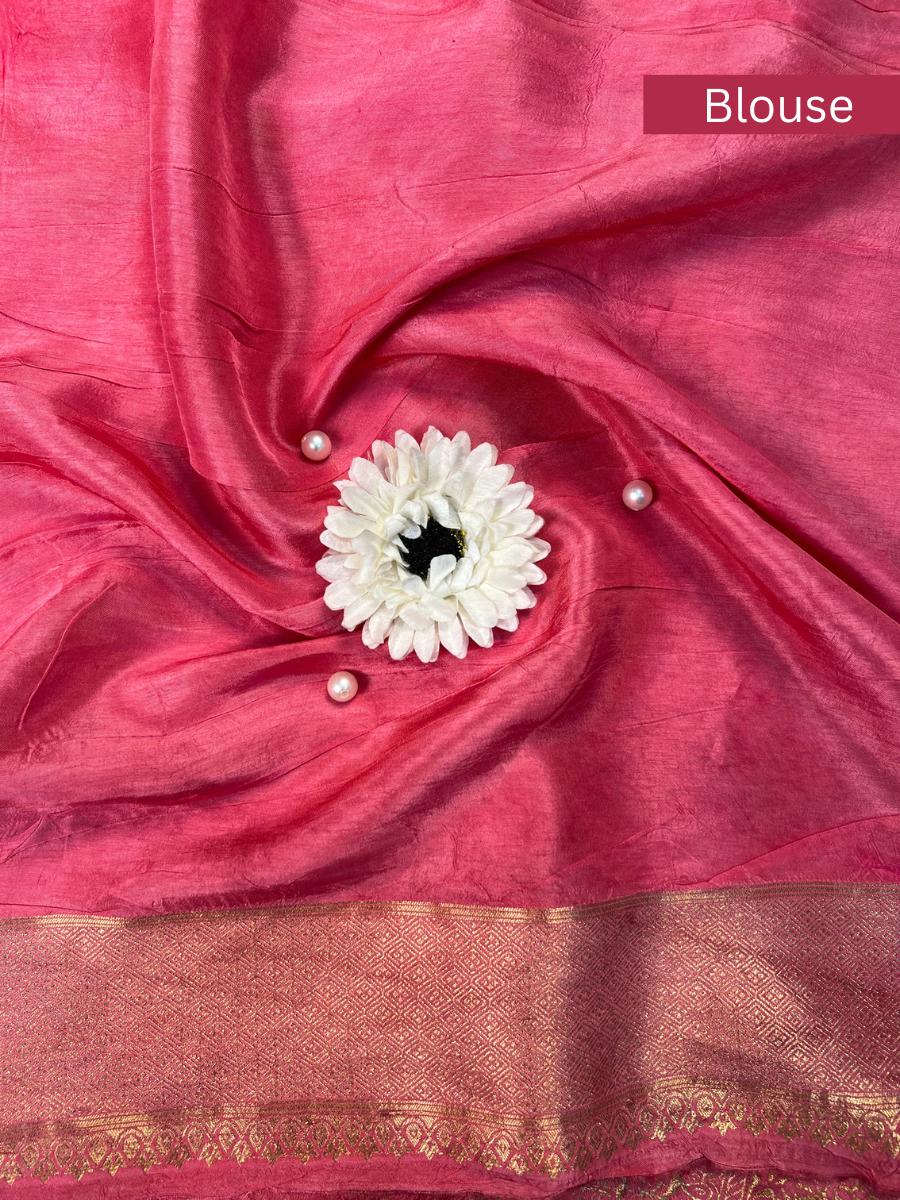 Pink Viscose Silk Blouse