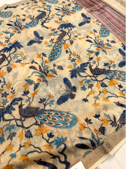 Pastel Yellow Moonga Silk