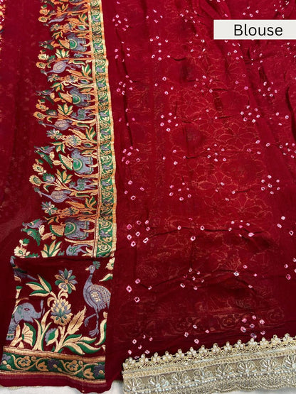 Maroon Bandhej