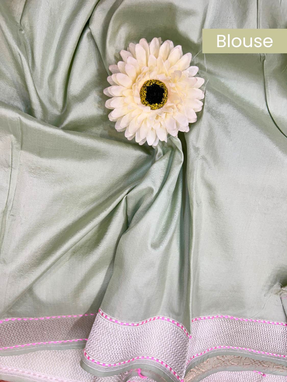 Pista Green Katan Silk blouse
