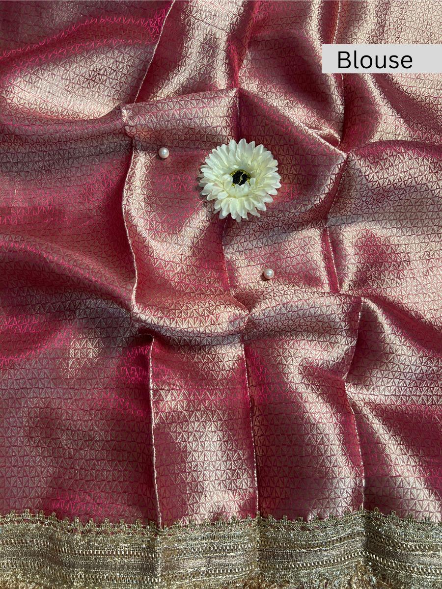 Hot Pink Brocade Blouse