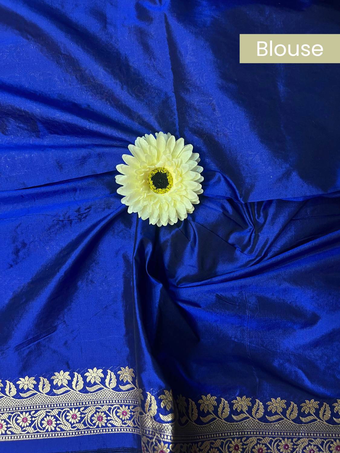 Royal Blue Katan Silk blouse 