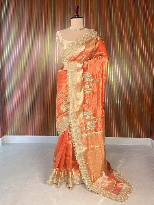 Pastel Orange Gajraaj - Mantavya